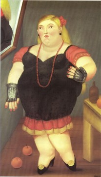 Artworks by 350 Famous Artists Painting - Woman Standing Fernando Botero